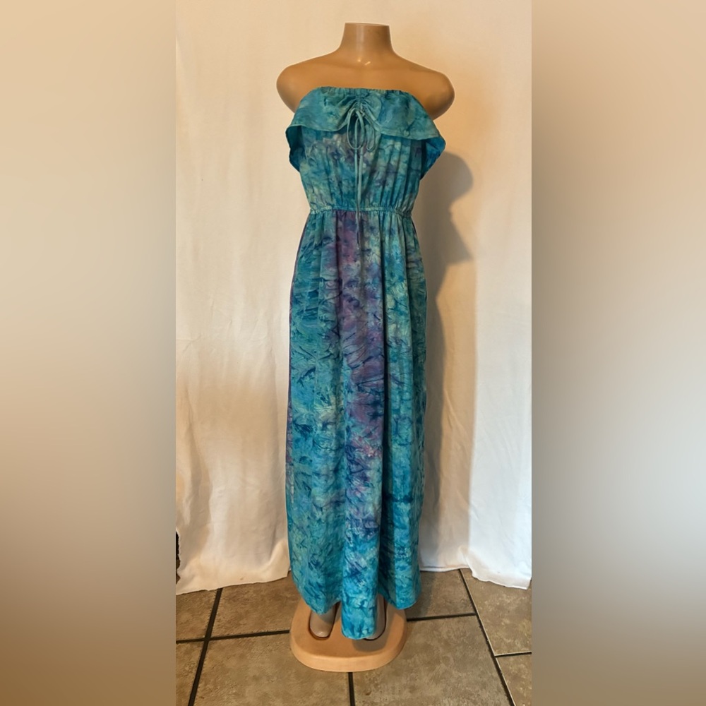 Band of Gypsies Strapless Blue and Purple  Maci Dress size Medium